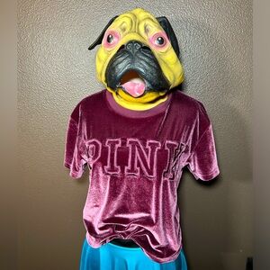 Cutest, PINK, velvet crop top!!